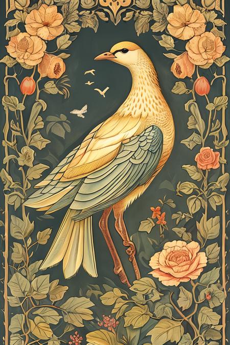 07642-3193236365-masterpiece,best quality,_lora_tbh132-_0.8_,patten,birds,flower,illustration,painting,style of Walter Crane,.png